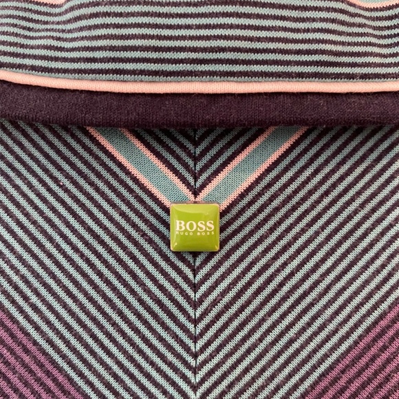 HUGO BOSS Mens Polo Shirt Sz S Striped - Picture 6 of 11